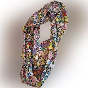 Tokidoki Infinity Scarf – Colorful All-Over Character Print EC
